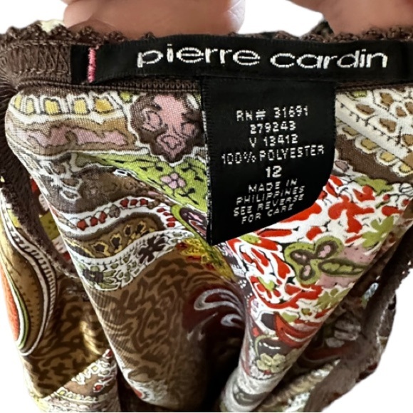 Vintage Pierre Cardin Polyester Paisley Skirt - Picture 5 of 5